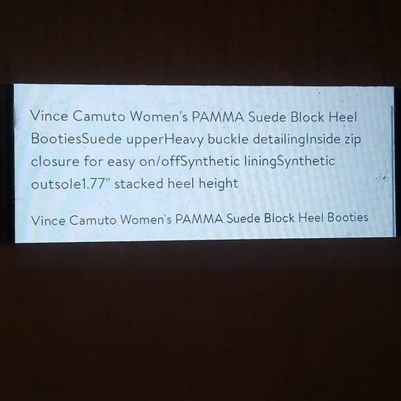 Women's Vince Camuto Pamma Foxy Suede Block Heel Booties. Size 8M. Color Tan. - Picture 7 of 7